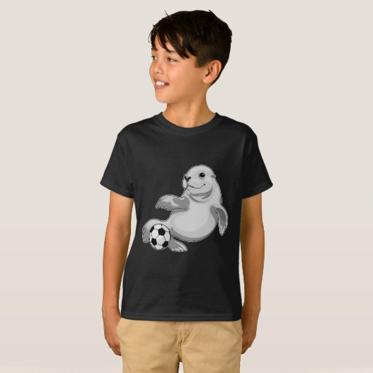 Seal Voetbalspeler Voetbal T-shirt (Voorkant volledig)