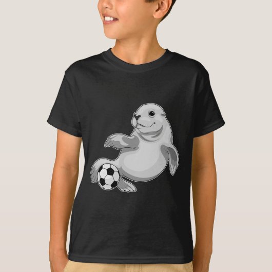 Seal Voetbalspeler Voetbal T-shirt (Voorkant)