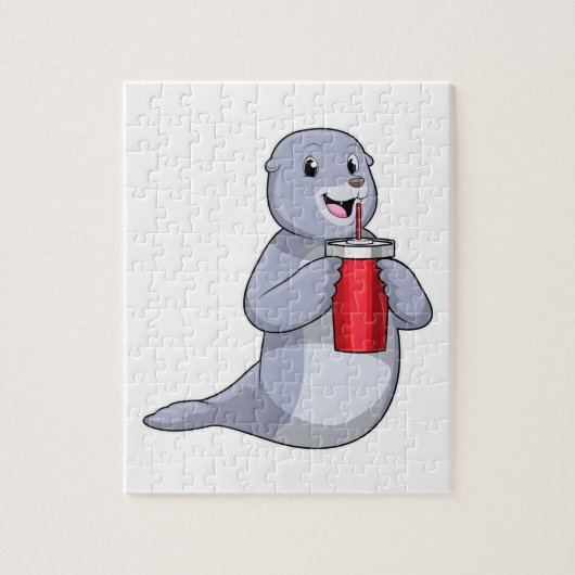 Seal with Drinking cup Legpuzzel (Verticaal)