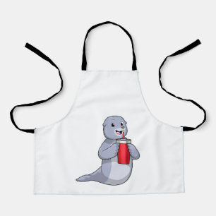 Seal with Drinking cup Schort