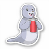 Seal with Drinking cup Sticker (Voorkant)