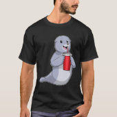 Seal with Drinking cup T-shirt (Voorkant)
