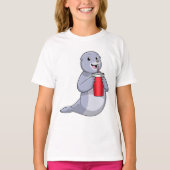 Seal with Drinking cup T-shirt (Voorkant)