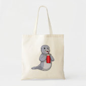 Seal with Drinking cup Tote Bag (Voorkant)