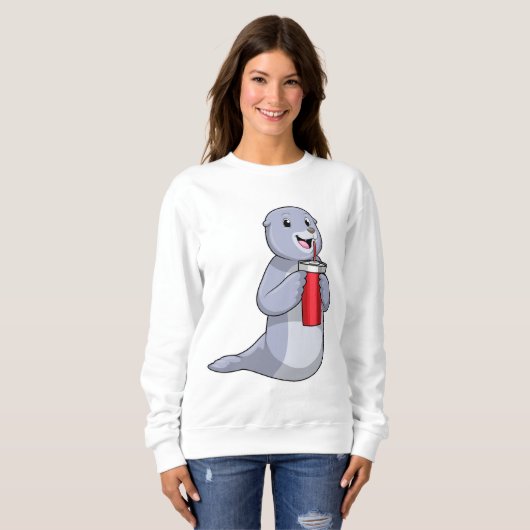 Seal with Drinking cup Trui (Voorkant volledig)