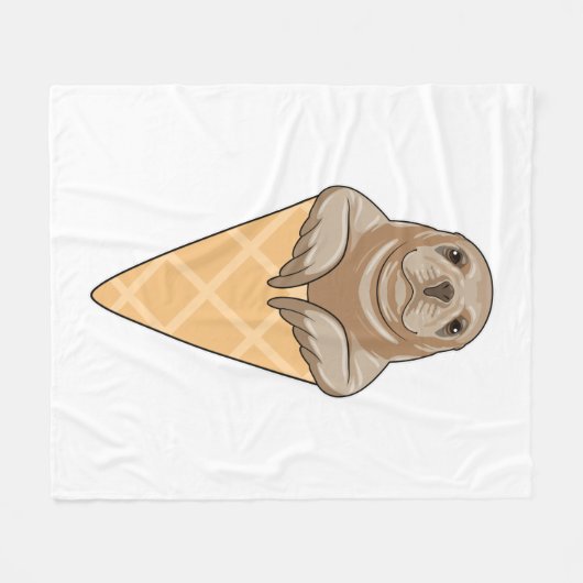Seal with Ice cream cone Fleece Deken (Voorkant (Horizontaal))