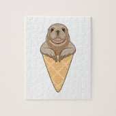 Seal with Ice cream cone Legpuzzel (Verticaal)