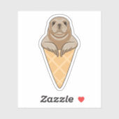 Seal with Ice cream cone Sticker (Vel)