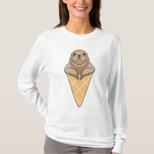 Seal with Ice cream cone T-shirt