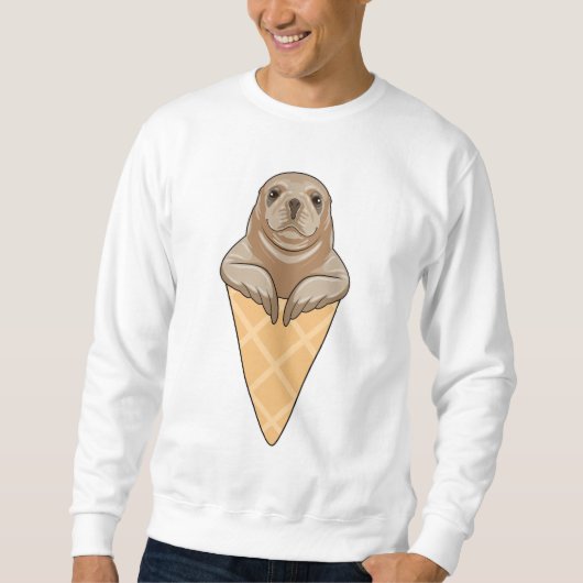 Seal with Ice cream cone Trui (Voorkant)