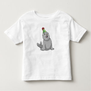Seal with Party hat Party Kinder Shirts