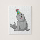 Seal with Party hat Party Legpuzzel (Verticaal)