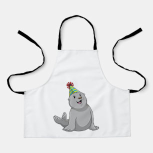 Seal with Party hat Party Schort