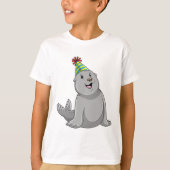 Seal with Party hat Party T-shirt (Voorkant)