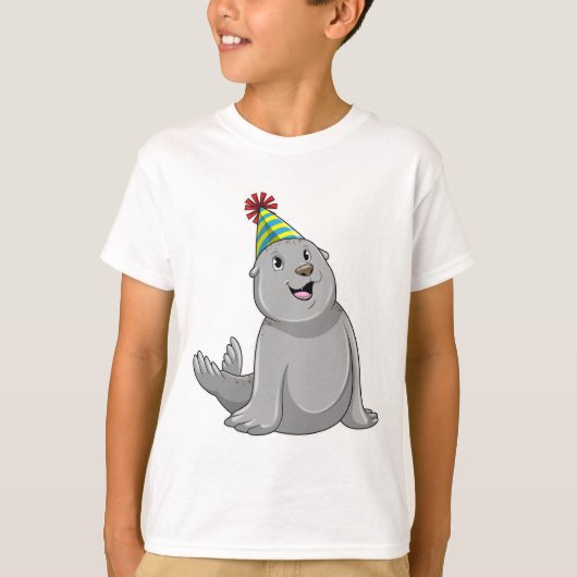 Seal with Party hat Party T-shirt (Voorkant)
