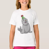 Seal with Party hat Party T-shirt (Voorkant)