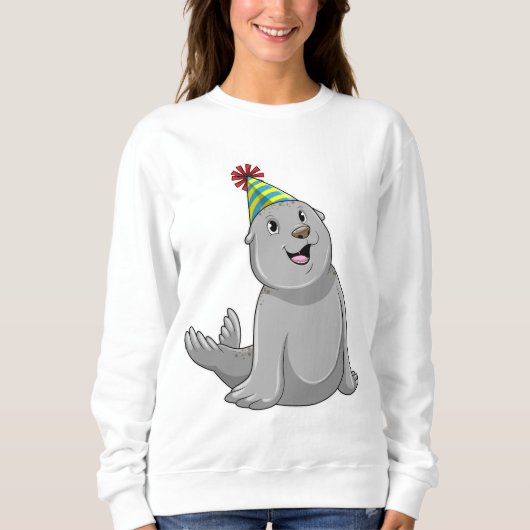 Seal with Party hat Party Trui (Voorkant)