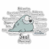 Seal Wordy Art Vinyl Sticker (Voorkant)