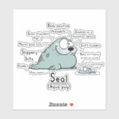 Seal Wordy Art Vinyl Sticker (Vel)
