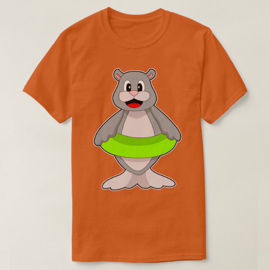 Seal Zwemmen Reddingsboei T-shirt (Design voorkant)