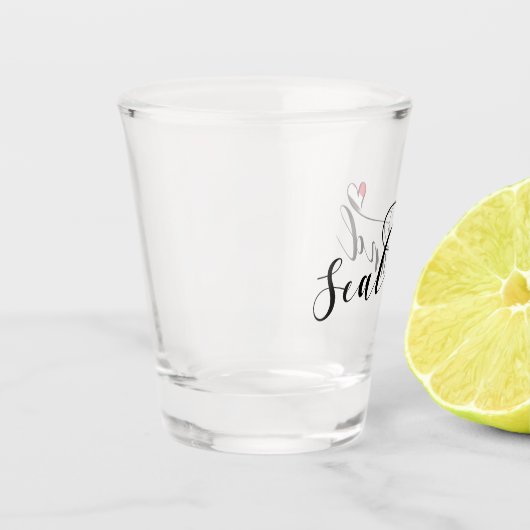 Sealand Flag in Heart, Vorstendom Sealand Shot Glas (Links)