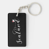 Sealand Flag in Heart, Vorstendom Sealand Sleutelhanger (achterkant)