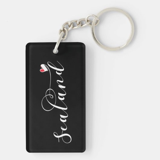 Sealand Flag in Heart, Vorstendom Sealand Sleutelhanger (achterkant)