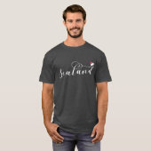 Sealand Flag in Heart, Vorstendom Sealand T-S T-shirt (Voorkant volledig)