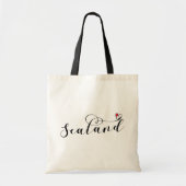 Sealand Flag in Heart, Vorstendom Sealand Tote Bag (Voorkant)