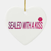 sealed with a kiss love quotes keramisch ornament (Achterkant)