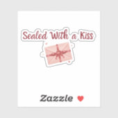 Sealed With a Kiss Sticker | Romantic Label (Vel)