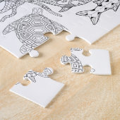 Sealife adult Coloring Puzzle Legpuzzel (Zijkant)