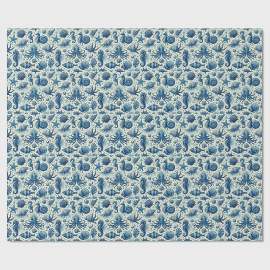  Sealife Animals Pattern Cadeaupapier (Vlak)