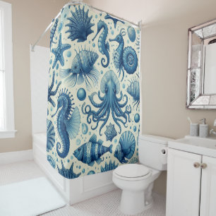  Sealife Animals Pattern Douchegordijn