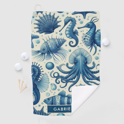 Sealife Animals Pattern Golfhanddoek (Insitu)