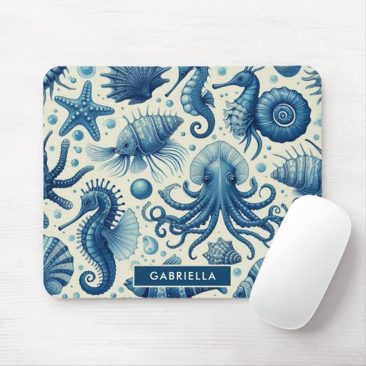  Sealife Animals Pattern Muismat (Met muis)