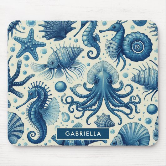 Sealife Animals Pattern Muismat (Voorkant)