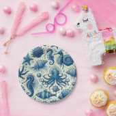  Sealife Animals Pattern Papieren Bordje (Feest)