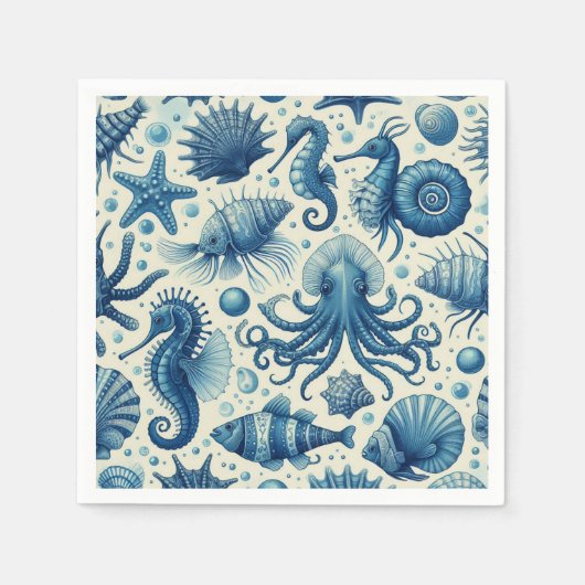 Sealife Animals Pattern Servet (Voorkant)