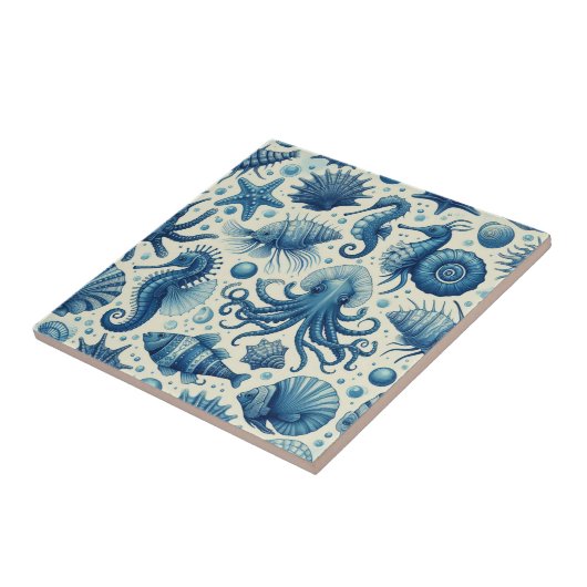  Sealife Animals Pattern Tegeltje (Zijkant)