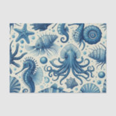 Sealife Animals Pattern Tissuepapier (Voorkant)
