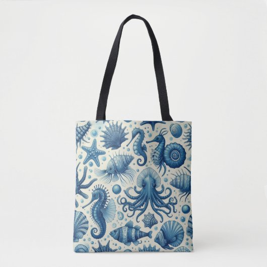 Sealife Animals Pattern Tote Bag (Voorkant)