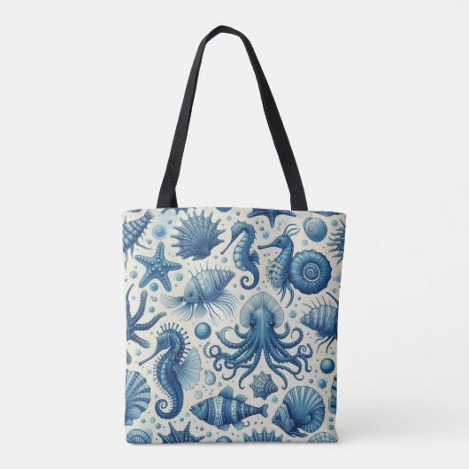 Sealife Animals Pattern Tote Bag (Achterkant)
