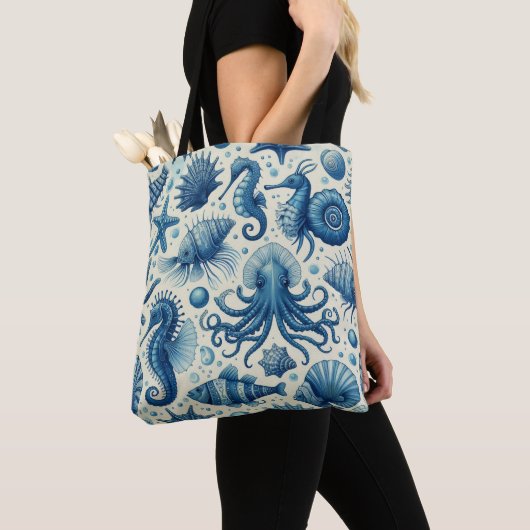 Sealife Animals Pattern Tote Bag (Dichtbij)