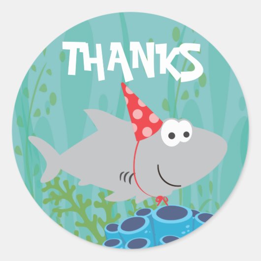 Sealife Aquarium Verjaardag Sticker (Voorkant)