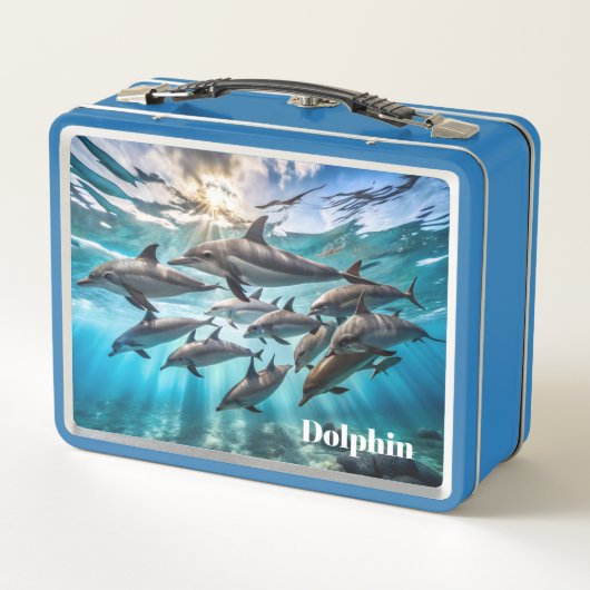 Sealife Dolphin Metal Lunch Box (Achterkant)