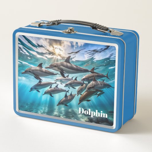 Sealife Dolphin Metal Lunch Box (Voorkant)