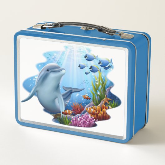 Sealife metalen lunchbox (Achterkant)