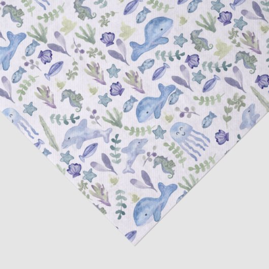 Sealife Modern Waterverf Tissuepapier (Detail)