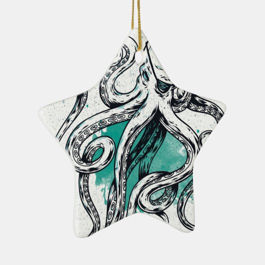 Sealife Octopus Keramisch Ornament (Rechts)